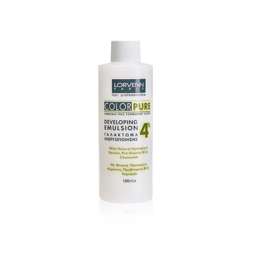 Product Lorvenn Color Pure Ammonia 4% Free Permanent Color Devel. Emulsion 100ml base image